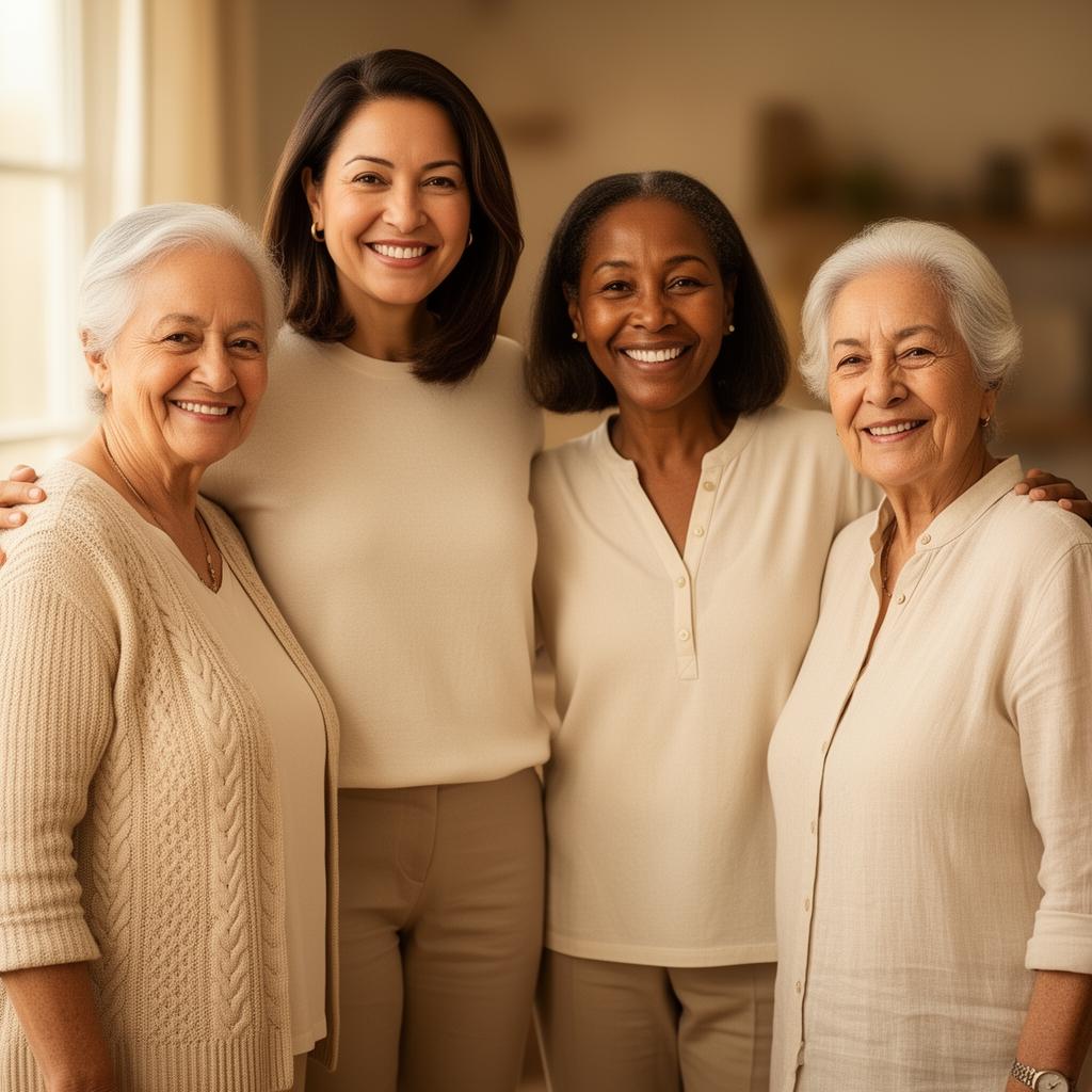 A multi-generational family — a couple with their parents